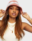 Kangol Bermuda Stripe Bucket Hat - Peach Pink - M - Unisex