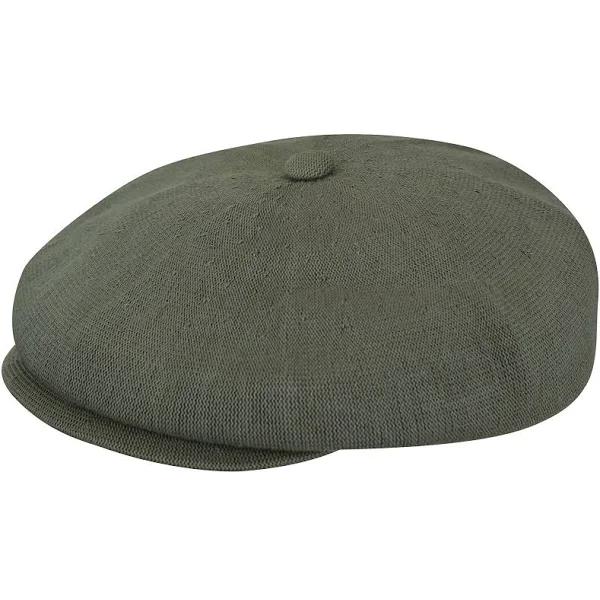 Kangol - Green flatcap Cap - Bamboo Hawker Smog Flat Cap @ Hatstore