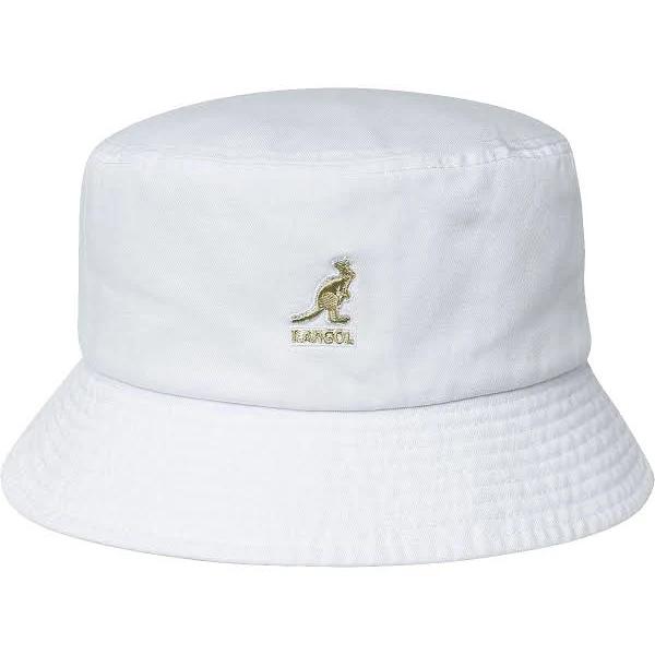 Kangol Washed Bucket Hat - White/XL