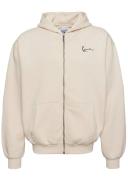 Karl Kani Small Signature Essential Zip Through Hoodie in Light beige-Neutral