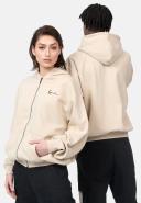 Karl Kani Small Signature Essential Zip Through Hoodie in Light beige-Neutral