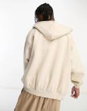Karl Kani Small Signature Essential Zip Through Hoodie in Light beige-Neutral