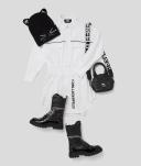 Karl Lagerfeld Kids Girls Teen White Logo Shirt Dress