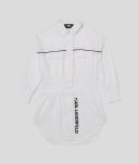 Karl Lagerfeld Kids Girls Teen White Logo Shirt Dress