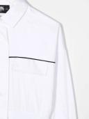 Karl Lagerfeld Kids Girls White Cotton Shirt Dress