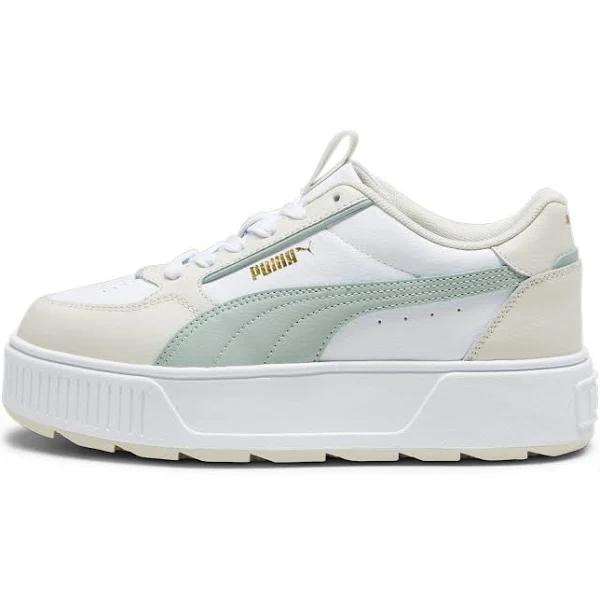 Karmen Rebelle Women's Sneakers in White/Green Fog/Alpine Snow, Size 11 by Puma