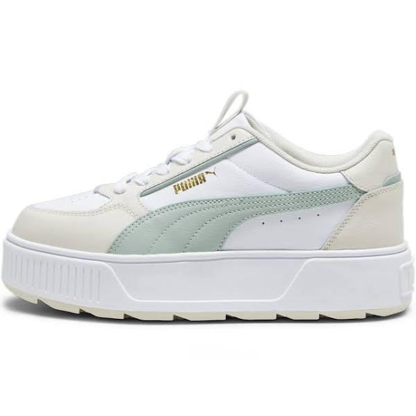 Karmen Rebelle Women's Sneakers in White/Green Fog/Alpine Snow, Size 8 by Puma