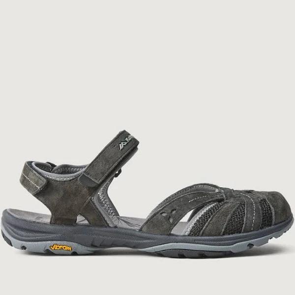 Kathmandu Alda Women's Leather Upper Closed Toe Sandal Walking Travel Shoes Hiking Sandals - Black Grey US Size 6 - AfterPay & zipPay Available