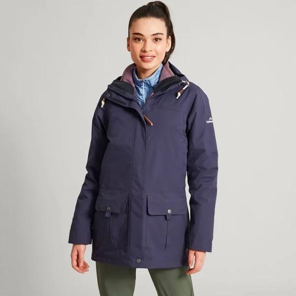Kathmandu Benmore Womens 5in1 Windproof Waterproof Outdoor Hooded Jacket V2 Women's Rain Coat - Purple Indigo Size X-Small - AfterPay & zipPay