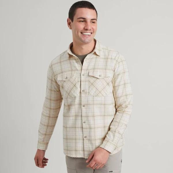 Kathmandu Carrillon HF Men's Long Sleeve Shirt | White/Yellow - XXL