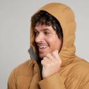 Kathmandu Epiq Men's 600 Fill Hooded Down Jacket | Brown Puffer Jacket - L