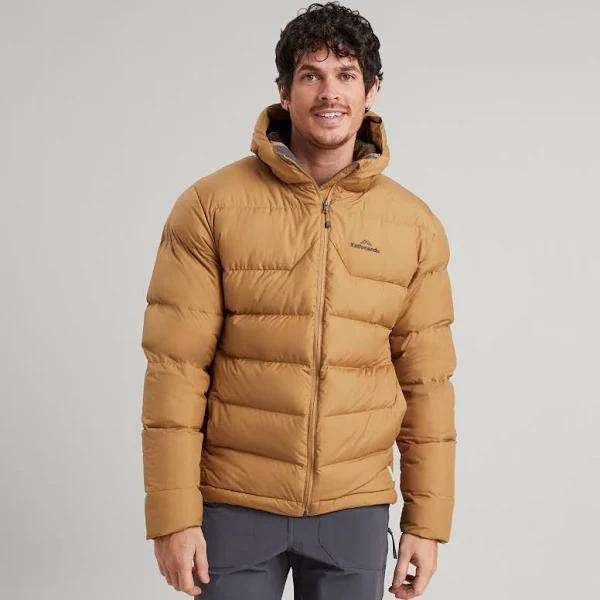 Kathmandu Epiq Men's 600 Fill Hooded Down Jacket | Brown Puffer Jacket - L