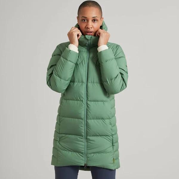 Kathmandu Epiq Women's Longline Down Coat | Green Puffer Jacket - 8