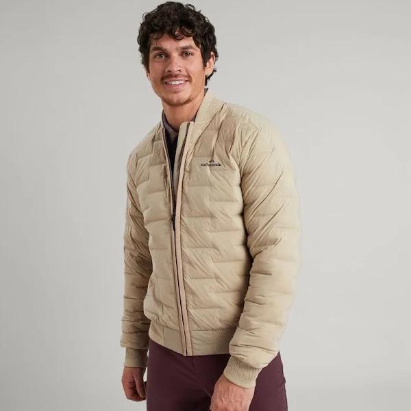 Kathmandu Federate Men's Stretch Hooded Down Jacket | Green Puffer Jacket - M