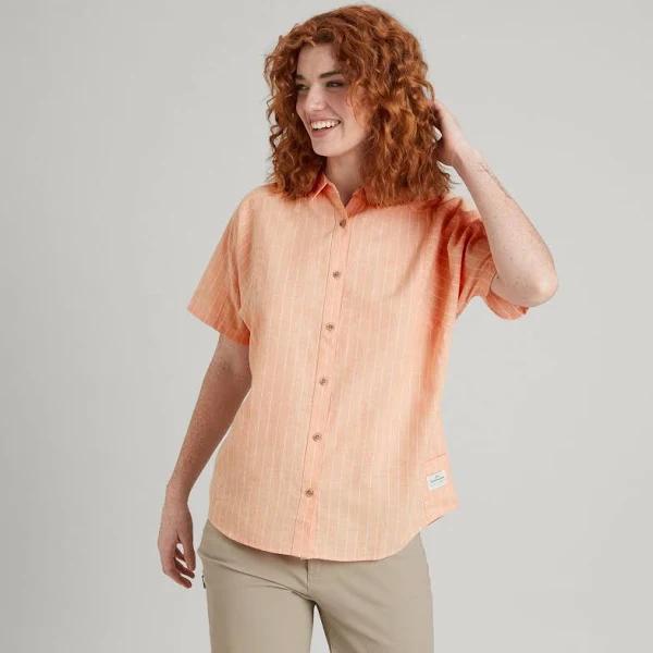 Kathmandu Flaxton Women's Short Sleeve Shirt | Orange - 16
