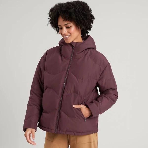 Kathmandu Frisco x Women's Hooded Down Jacket | Brown Puffer Jacket - 6