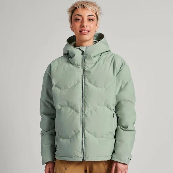 Kathmandu Frisco x Women's Hooded Down Jacket | Green Puffer Jacket - 16