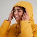 Kathmandu Frisco x Women's Hooded Down Jacket | Mustard Yellow Puffer Jacket - 6