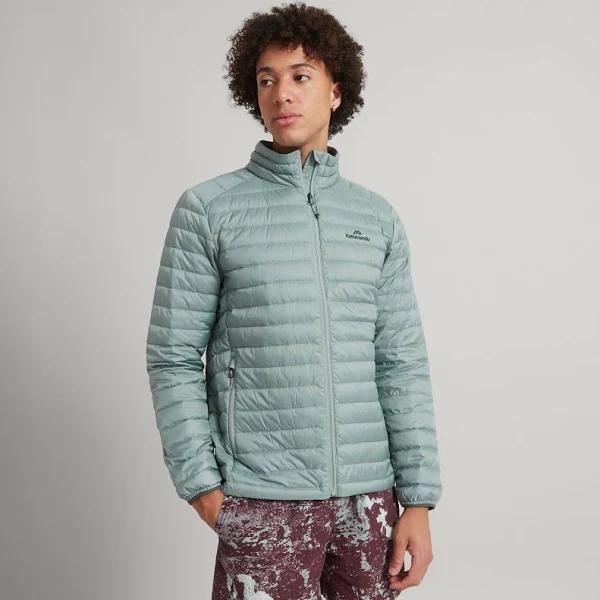 Kathmandu Heli Men's 600 Fill Hooded Lightweight Down Jacket | Green Puffer Jacket - M