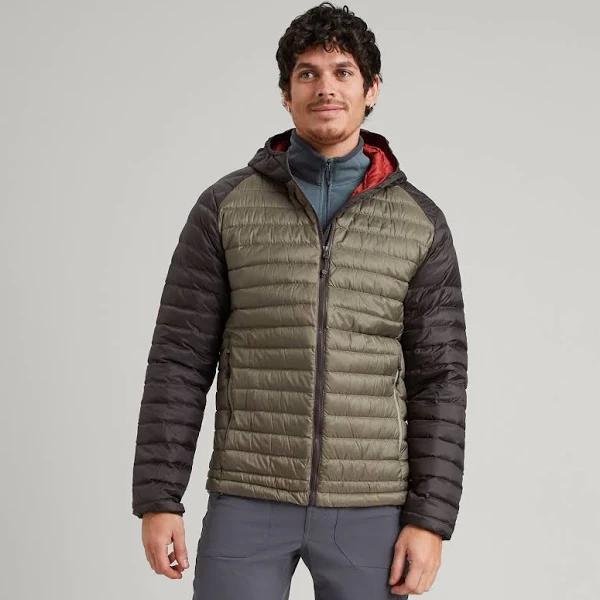Kathmandu Heli R Men's Hooded Down Jacket | Green/Dark Green Puffer Jacket - S