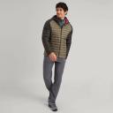 Kathmandu Heli R Men's Hooded Down Jacket | Green/Dark Green Puffer Jacket - XS