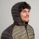 Kathmandu Heli R Men's Hooded Down Jacket | Green/Dark Green Puffer Jacket - XS