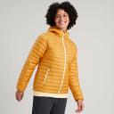 Kathmandu Heli R Women's Hooded Down Jacket | Mustard Yellow Puffer Jacket - M