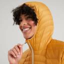 Kathmandu Heli R Women's Hooded Down Jacket | Mustard Yellow Puffer Jacket - M