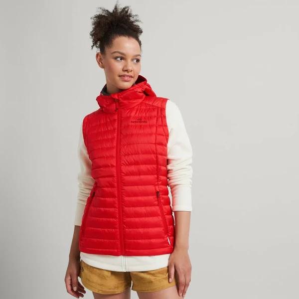 Kathmandu Heli Women's 600 Fill Hooded Lightweight Down Vest | Red Puffer Vest - 16
