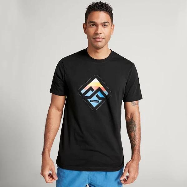 Kathmandu Horizon Print Men's Short Sleeve Tee | Black - XS