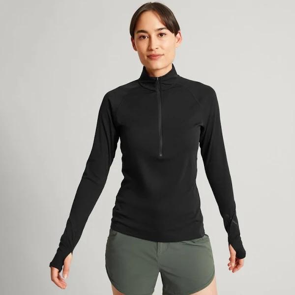 Kathmandu KMDAction Women's Long Sleeve Quarter Zip Top | Black - 12