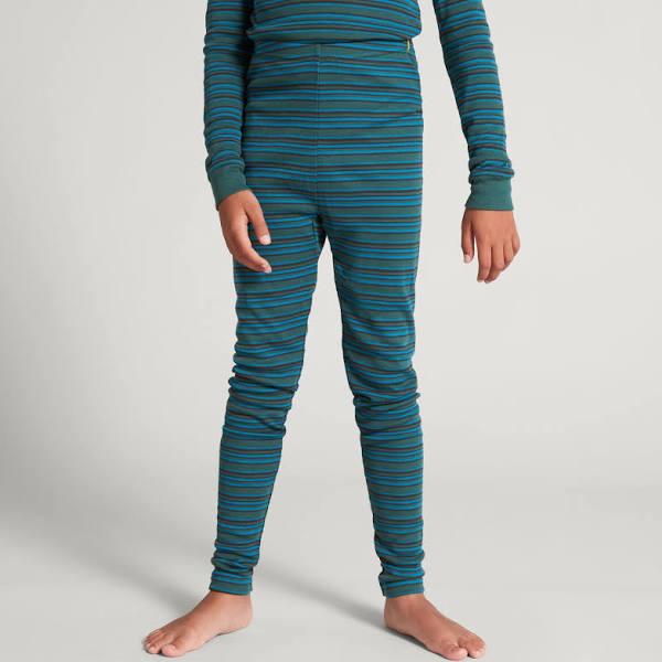 Kathmandu KMDCore Kids' Unisex Long Johns Pants | Blue/Green - 10yrs