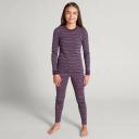 Kathmandu KMDCore Kids' Unisex Long Johns Pants | Purple/Peach Beige - 14Yrs