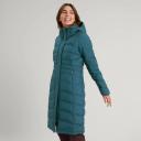Kathmandu Winterburn Women's 600 Fill Longline Down Coat | Green Puffer Jacket - 16