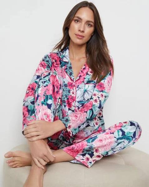Katies Button Front Satin PJ Set - Eofy Sale