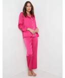 Katies Button Front Satin PJ Set - Eofy Sale