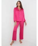 Katies Button Front Satin PJ Set - Eofy Sale
