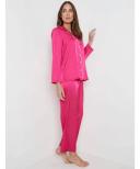 Katies Button Front Satin PJ Set - Eofy Sale