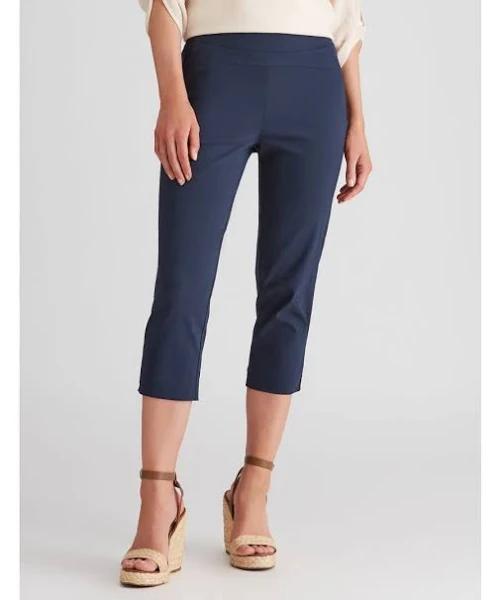 Katies Crop Classic Pants - Navy - Womens Trousers - Size 12 - Ezibuy