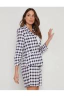 Katies Long Sleeve Check Blazer