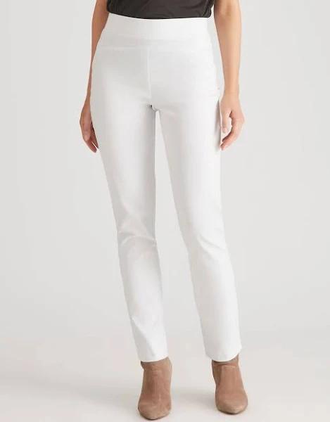 Katies Regular Classic Pants - White - Womens Trousers - Size 16 - EziBuy