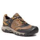Keen Ridge Flex Mens Waterproof Hiking Shoes - Bison Golden Brown - 12