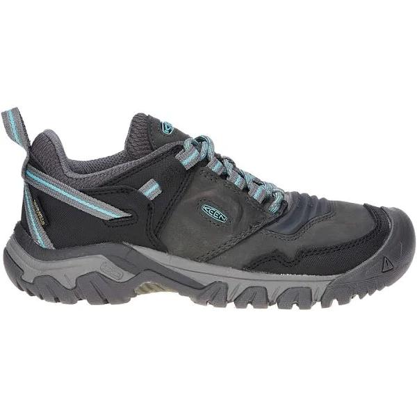 Keen Ridge Flex Waterproof Womens Hiking Shoes - Raven/Porcelain - US 7.5