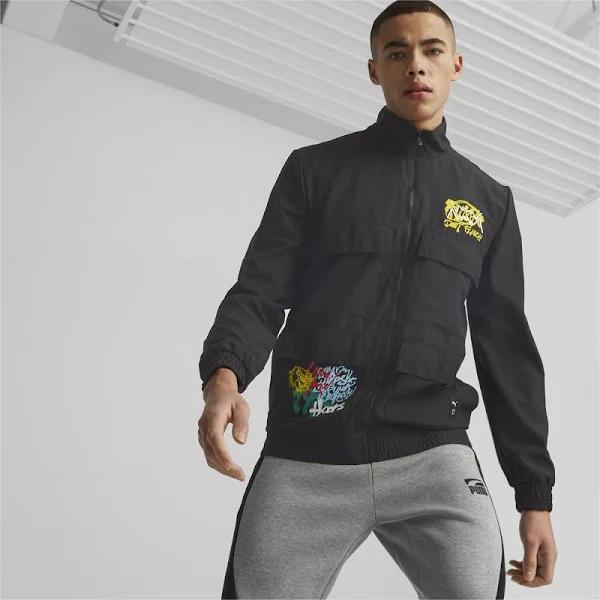 Keep It Trill Men's Basketball Jacket in Black, Size XL, Polyester by Puma
