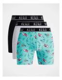 Kenji 3 Pack Fashion Long Leg Trunks Florida Cruisin in Assorted XXL