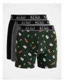 Kenji Fashion Trunks Mixed Tropical 3 Pack in Assorted M