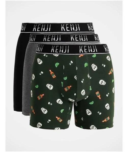 Kenji Fashion Trunks Mixed Tropical 3 Pack in Assorted M