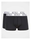 Kenji Plain Fastdry Trunk Black 2 Pack Black S
