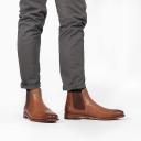 Kensington Ted Mens Leather Chelsea Boots Tan UK 8