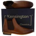 Kensington Ted Mens Leather Chelsea Boots Tan UK 8